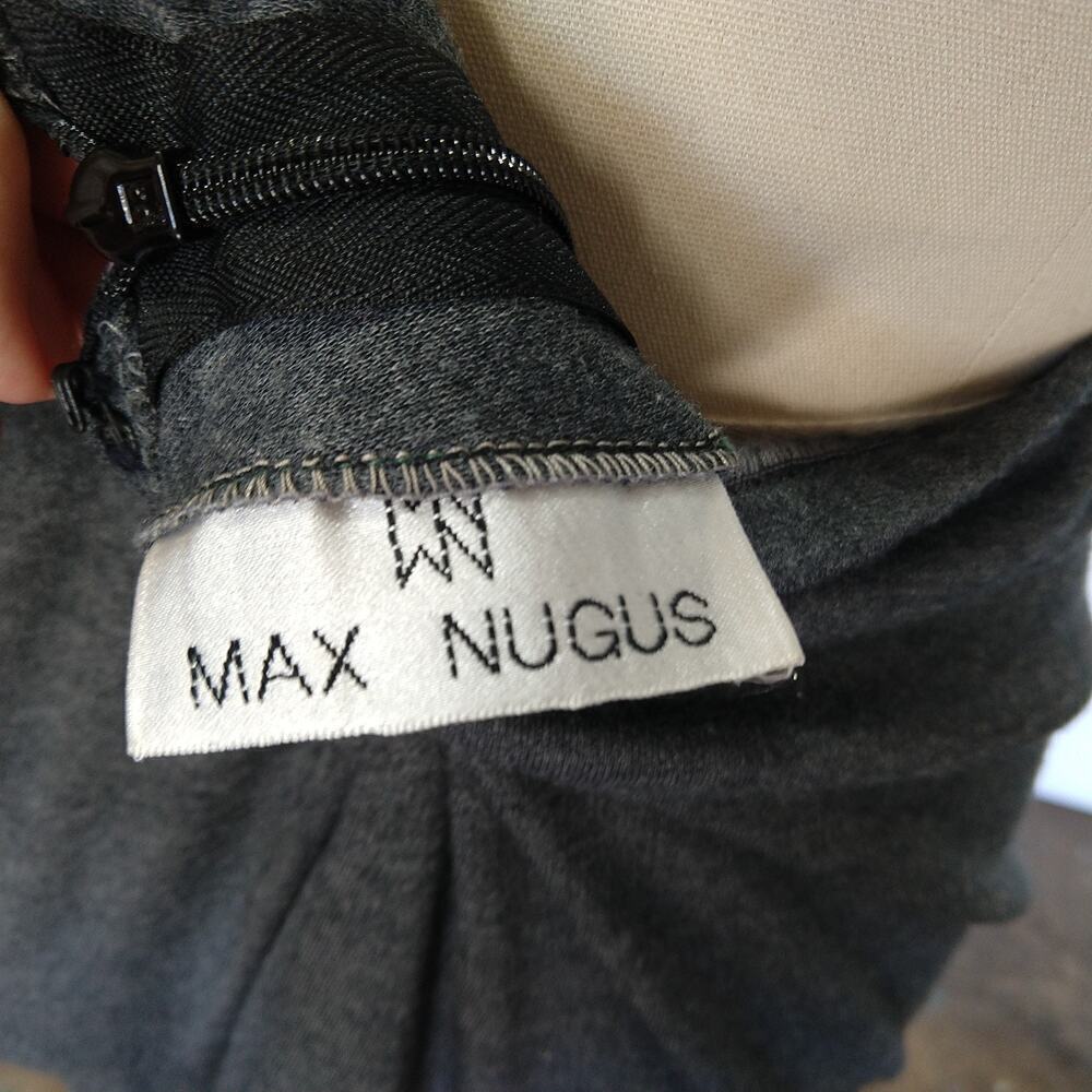 Vintage 90s Max Nugus Gray Pencil Skirt Size M L Office Siren Designer Soft - Picture 5 of 6